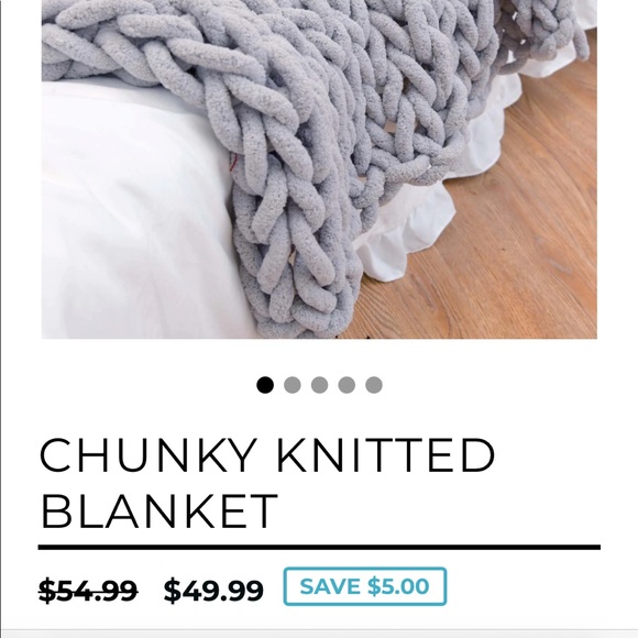 Cozy cloud store chunky knit blanket new - Picture 4 of 4